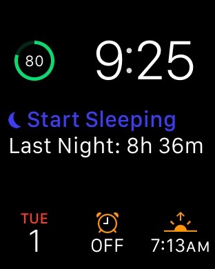 Apple Watch sleep modular face sleep++